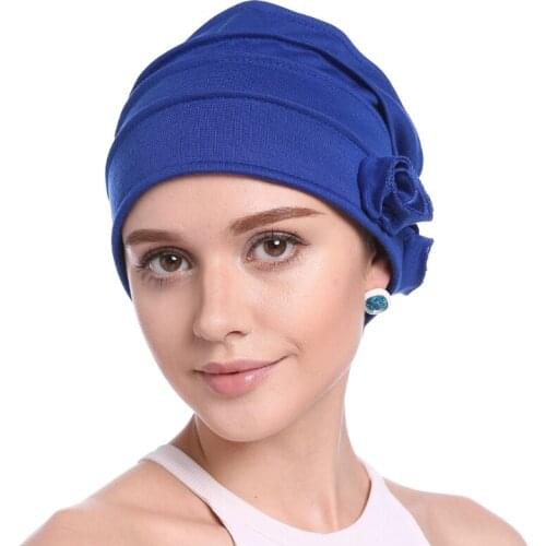 Women Ruffle Chemo Turban Headband Scarf Beanie Cap Hat for Cancer Patient X7JB