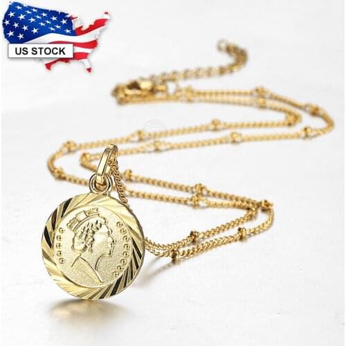 1.5 2mm Coin Chain Jewelry For Women Gold Color Round Heart Charm Pendant Stainless Steel Satellite Round Box Link Chain GP430