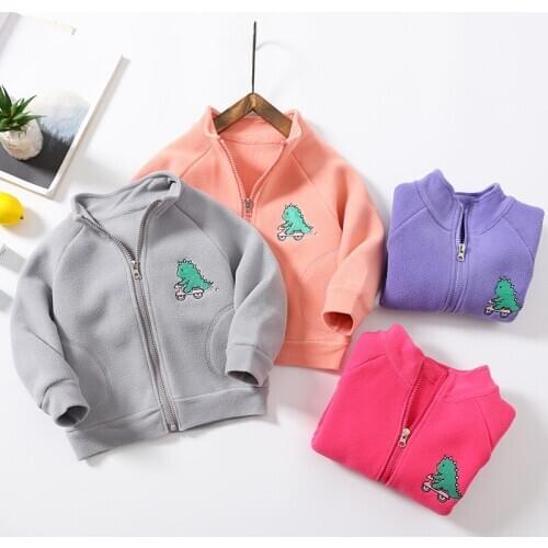 2020 Fashion Childrens Jacket Stand-up Collar Letter Baby Clothes Girls Cotton Cartoon Embroidery Winter Coat For Girls 2-8 Age