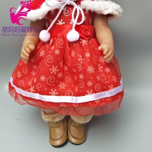 43cm Baby Doll Toys Christmas Dress Hat 18 Inch Girls Doll New Years Dress Baby Girl Doll Toys Wearings