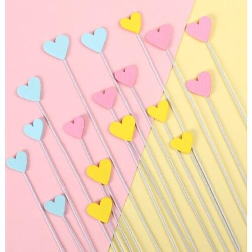 5pcs/10pcs Candy Color Heart Cake Decoration Cake Toppers Kids Birthday Party Boy Girl Baby Shower Wedding Decor