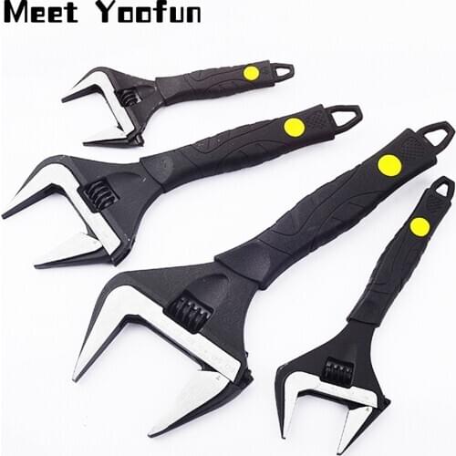 6/8/10/12 inch Adjustable Spanner Multi-function Ratchet Wrench Universal Key Large open end wrench Hand Tools Repair Tools