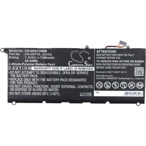 Cameron Sino 7300mah battery for DELL XPS 13 2015 9343 9343 XPS9343-1818SLV 0N7T6 5K9CP 90V7W CN-0N7T6 DIN02 JD25G RWT1R