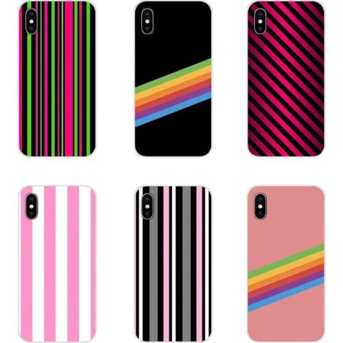 For Huawei Mate Honor 5X 6X 7 7A 7C 8 9 10 8C 8X 20 30 Lite Pro Accessories Phone Shell Covers colorful pink and blue stripes