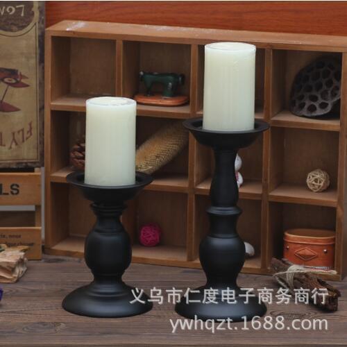 C cylindrical candlestick wedding retro black paint new Iron Candlestick Home Decoration wholesale crafts