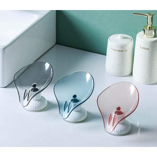 Lotus Leaf Shape Holder Bathroom Shower Storage Box Punch-Free Dish Plate Tray Bathroom Soap Holder Case Supplies Gadgets