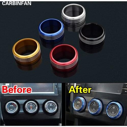 For Subaru XV Crosstrek Forester Impreza Wagon Levorg WRX STI Console AC Heater Climate Control Switch Knob Ring Cover