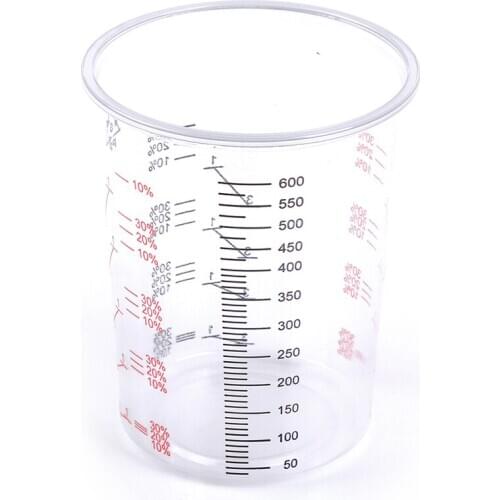 10pcs 600ml Mixing Pots Paint Mixing Calibrated Cup For Accurate Mixing of Paint and Liquids Plastic Paint Mixing Cups
