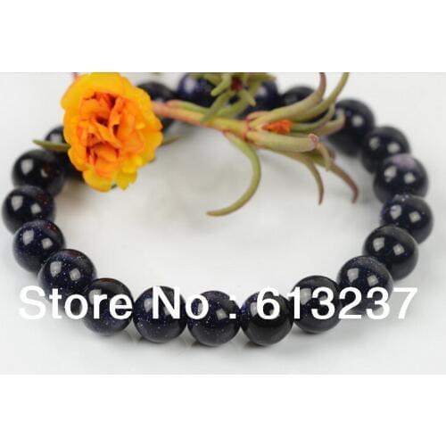 Hot Free postage diy ornaments natural 8mm blue Galaxy Stara round Bracelet jewelry beads making YE0008