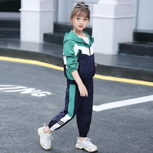 Girls Clothing Sets Teenage Autumn Tracksuit Kids Plus Size Sportswear Girls Suit Costume Sports Suits 6 8 10 12 Years Olds