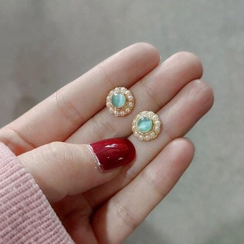 Cute Sweet Handmade Colorful Transparent Crystal Beaded Flower Long Earrings Retro Petal Drop Earrings for Women Pearl Jewelry