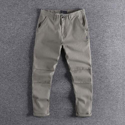 Three dimensional cutting fashion brand versatile grey overalls pants mens casual micro loose straight tube spring and autumn