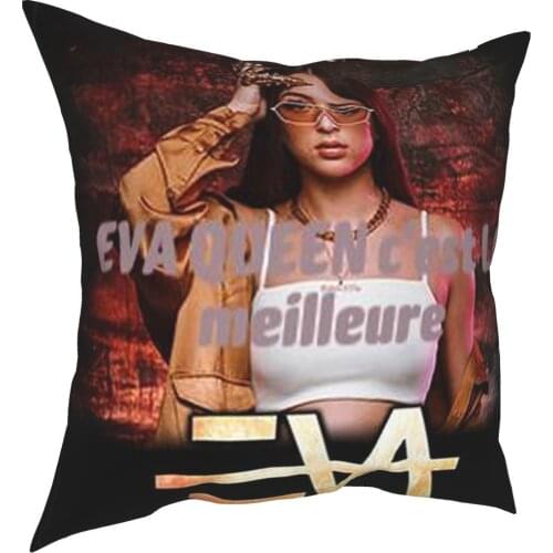 Queen Eva Cool Girl Pillowcase Soft Fabric Cushion Cover Decorations Pillow Case Cover Seater Zipper 40X40cm