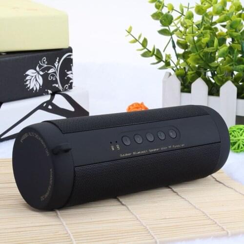 Creative Cylindrical Wireless Bluetooth Speaker Computer Subwoofer Collection Announcer FM Raido SD Card Aux Micro