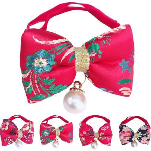 Pet Collar Adjustable Creative Fashion Pet Bowtie Dog Neck Bowtie For 2020 New Year Pet Dress Up Clothing Accessories