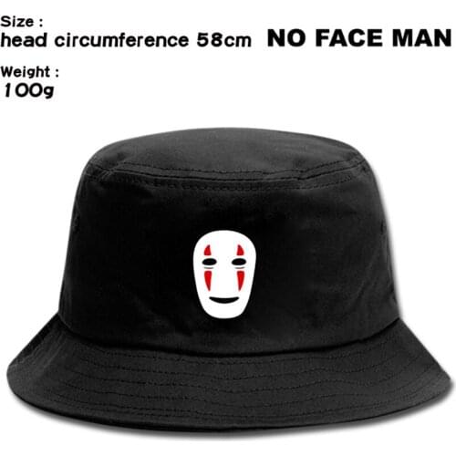 Anime Totoro No-Face Man Bucket Hat Travel Fisherman Hats Outdoor Cap Hip Hop Caps Boonie Hat Hat Summer Beach Cap Sun Cap