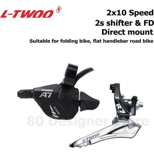 LTWOO R7 2x10 A7 10S shifter R7 front derailleur F7 shifter compatible with folding bike, flat handlebar road bike