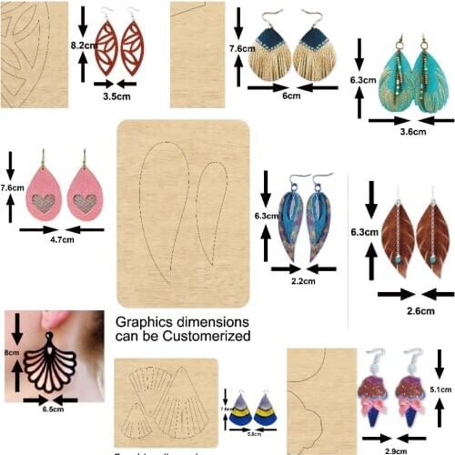 Water drop earrings cutting dies 2020 new die cut &wooden dies Suitable for common die cutting machines on the market