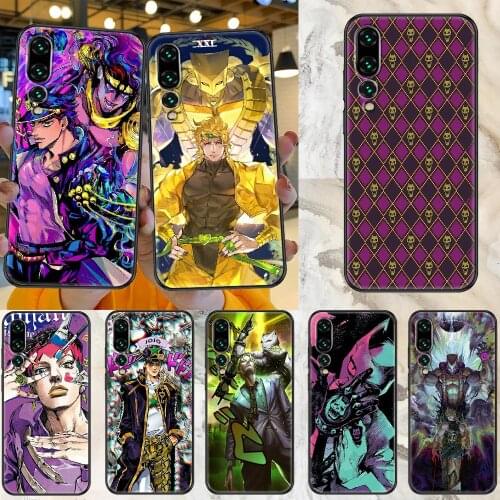 JoJos Bizarre Adventure JoJo Anime Phone case For Huawei Honor 6 7 8 9 10 10i 20 A C X Lite Pro Play black art coque soft