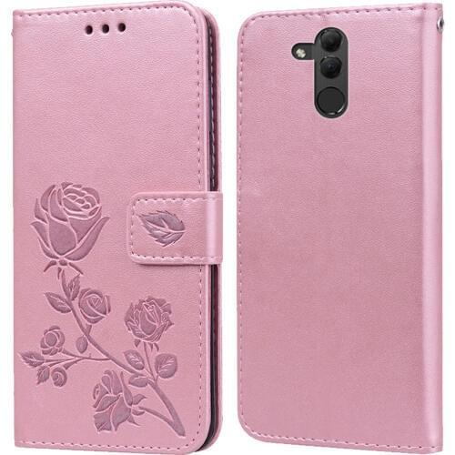 Luxury Leather Flip Book Case for Huawei Mate 20 Pro 20 Lite Rose Flower Wallet Stand Card Holder Case Phone Cover Bag