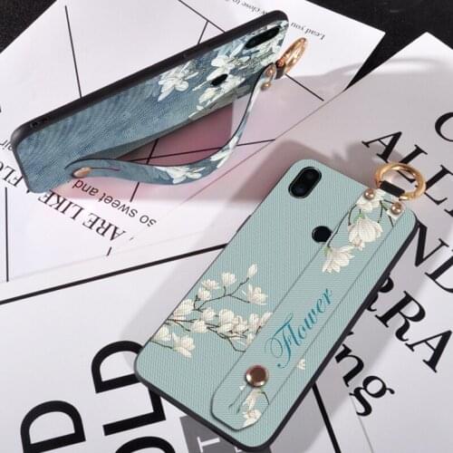Flowers Soft Silicone Case For Meizu M5 M6 M8 M9 Note 9 M5S M6s M5C A5 TPU Wrist Strap Cover For Meizu X8 V8 Pro