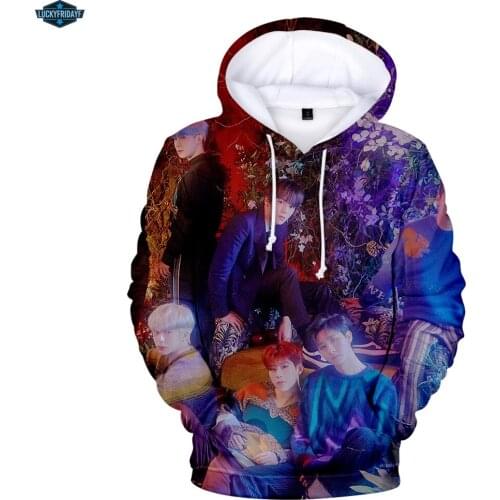 MONSTA X 3D Hoodie Sweatshirt 2020 New Korean Fashion MONSTA X Fans Casual Men/women Hooded Men Full Aikooki Print Regular