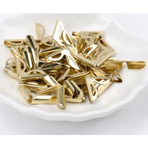 16x16x2mm Golden Plating Metal Corners For Books Scrapbooking Photo Albums Menus Crafts DIY 40pcs