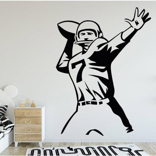 Fun American football Pvc Wall Decals Home Decor Decor Living Room Bedroom Removable Wall Art Sticker Murals