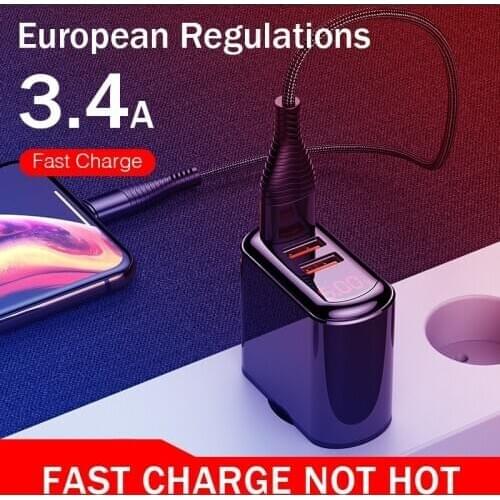 48W Quick Charge 3.0 USB Charger 30W QC3.0 QC4.0 Fast Charging Multi Plug Mobile Phone Charger For iPhone Samsung Xiaomi Huawei