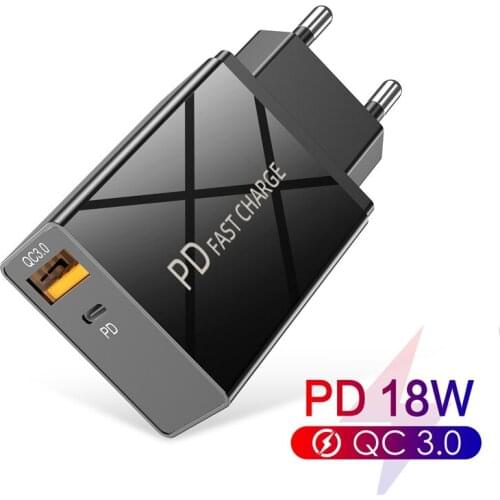 36W Quick Charge USB Charger PD QC 3.0 USB Type C Fast Charger For iPhone iPhone 12 Portable Mobile Phone Charger Adapter