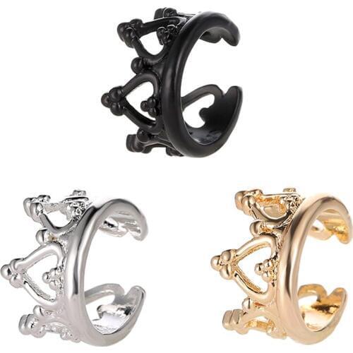 New Fashion Crystal Crown U-shaped Clip Earrings Non Pierced Ear Bone Ear Clip Earrings Invisible Women Brincos Bijoux Jewelry