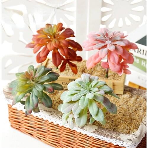 1pc Home Mini Artificial Plant Succulents Flower Simulation Fleshy Plant Potted Desktop Coffee Shop Home Decoration DIY Bonsai