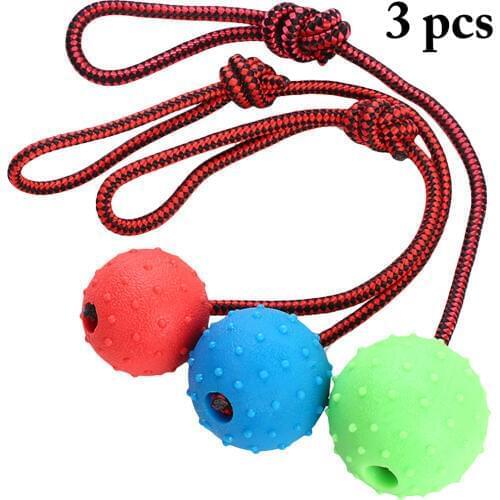 3pcs Resistant To Bite Bone Dog Puppy Molars Rubber Ball Play Teeth Training Thermal Pet Dog Chew Toys Jouet Pour Chien Perro