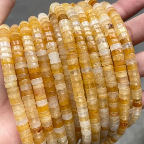 3x6mm Natural Stone Abacus Shape Jaspers/Crystal/Quartz Rondelle Spacer Beads For Jewelry Making Accessories 15'' Strand