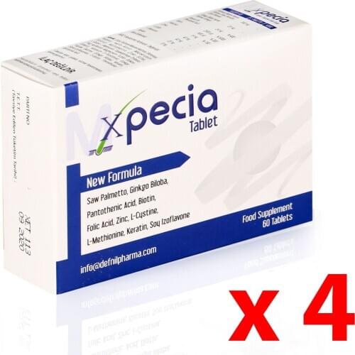4x Xpecia FOR MEN 750mg X 60 TABLET FOR HAIR LOSS TREATMENTS Perfect Support for Your Hair Hair Care Herbal Food Supplement