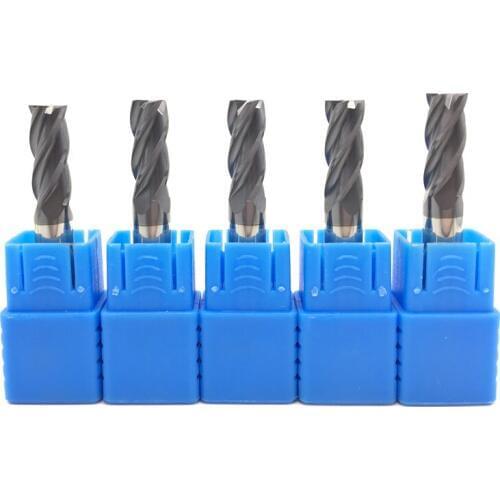 10PCS 8mm Endmills Carbide HRC50 4F D8X60L Tungsten Alloy Flat End Mill Spiral Slot Milling CNC Machine Milling Cutter Tool