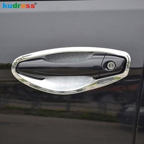 For Hyundai Santa Fe ix45 2013 ABS Chromium Car Styling Door Handle Bowl Door Handle Protective Covering Cover Trim