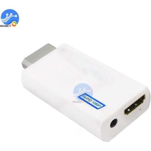 For Wii for HDMI-compatible Converter Adapter FullHD 1080P 3.5mm Audio for Wii2 Adapter Connector for PC HDTV Monitor Display