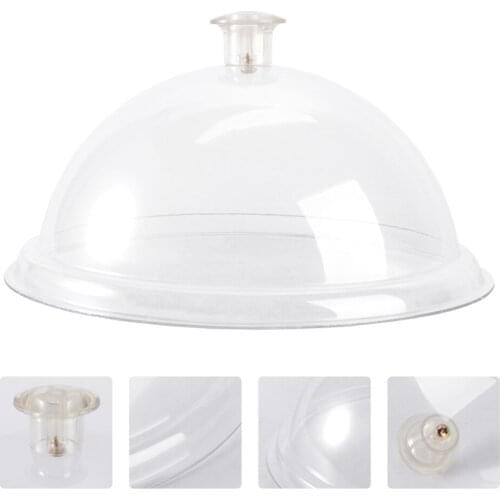 1Pc Acrylic Round Food Cover Durable Food Tent Food Insulation Lid for Home Bread Dessert Dish Transparent (8-inch 21c