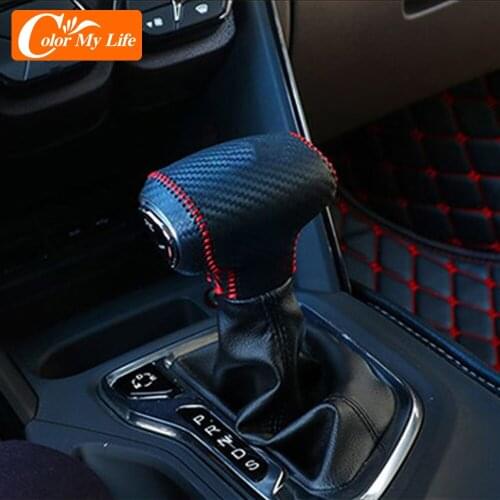 Car Gear Shift Collars for Trumpchi GS8 GS7 GS4 Interior Leather Shift Knob Cover Gear Shift Knob Shell Accessories Modified