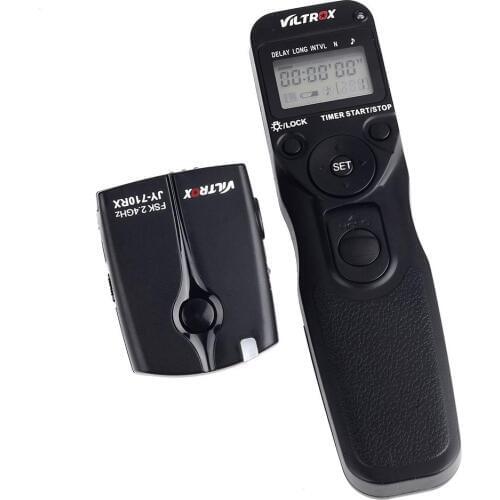 VILTROX JY-710 2.4GHZ FSK Wireless Remote Shutter Controller Set Time Lapse Intervalometer Timer with C1 Cable for Canon 300D