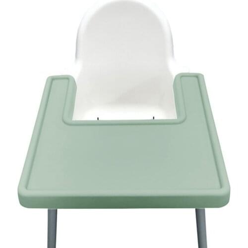 Baby Highchair Feeding Mat BPA Free Silicone Placemat Food Grade Coverage Easy Clean Anti-Slip Tableware For Kids Toddler Infant