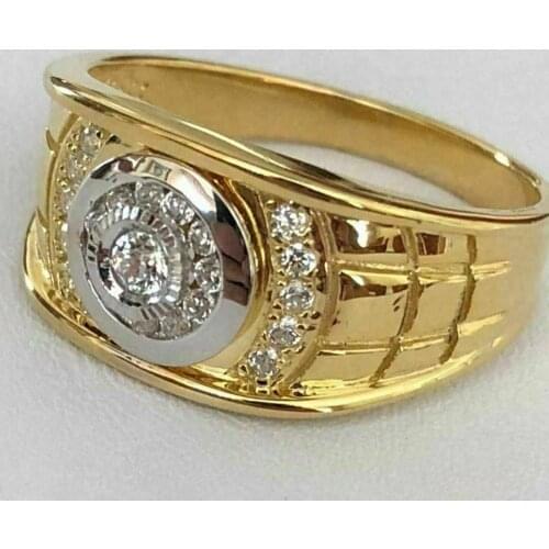 Women Men Punk Hip Hop Zircon Finger Ring Female Cocktail Party Club Inlaid CZ Stone Wedding Engagement Love Token Gift for Wife