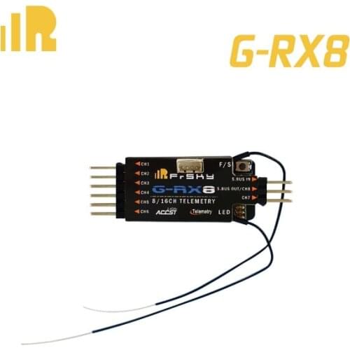 FrSky G-RX8 2.4GHz 8/16CH ACCST D16 Telemetry Receiver SBUS PWM Output for RC Drone Airplane Fixed-wing Models
