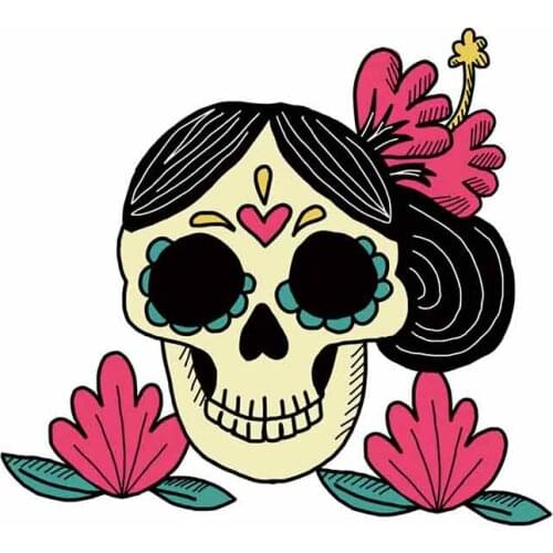 Personality Fashion Cuisine Mexican Skull Decorative Car Stickers Motorcycle Car Accessories Vinyl KK Decals PVC 13cm X 11.8cm
