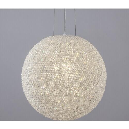 Led e14 Vintage American Crystal Globe Chandelier Lighting Suspension Luminaire Lampen For Dinning Room