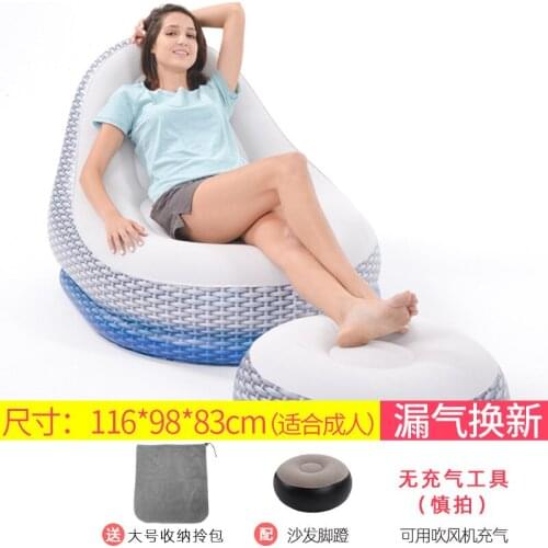 Lazy sofa inflatable sofa single sofa bedroom small sofa simple tatami recliner portable chair