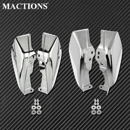 Motorcycle Chrome Mid-Frame Air Deflector Heat Shield Trim Cover For Harley Touring Street Glide Road King Road Glide 2009-2019