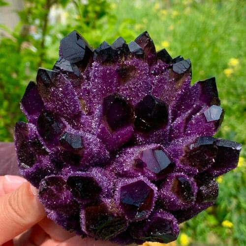 Natural Purple Amethyst Cluster Crystal Quartz Remove Negative Energy