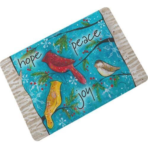 Anti Slip Doormat Flower and Bird Pattern Rectangle Entrance Mats Dust Proof Door Outdoor Bedroom Are Rug Bathroom Floor Carpet